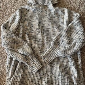 Aerie Black and White Turtleneck Sweater